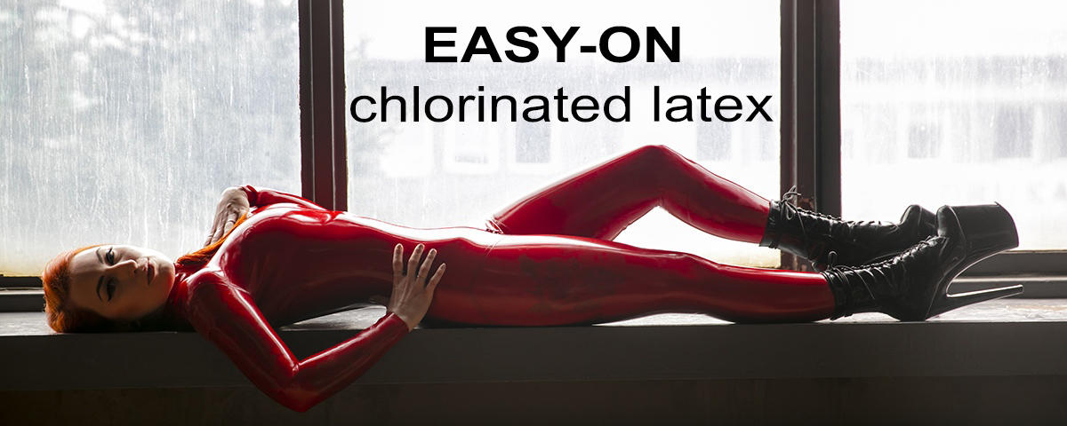Easy on talc free chlorinated latex dresses